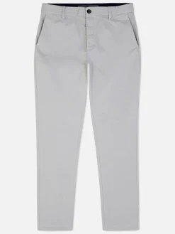 Pantalon|Primark Pantalon Chino Stretch Coupe Slim Gris clair
