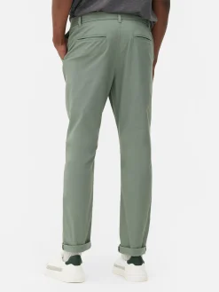 Pantalon|Primark Pantalon Chino Stretch Coupe Slim Vert clair