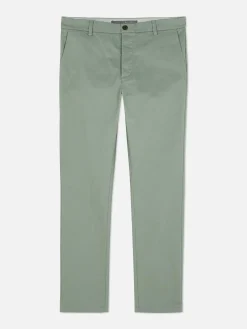 Pantalon|Primark Pantalon Chino Stretch Coupe Slim Vert clair