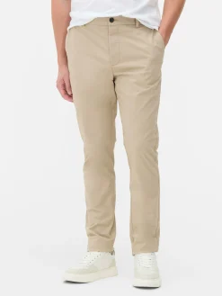 Pantalon|Primark Pantalon Chino Stretch Coupe Slim Grège