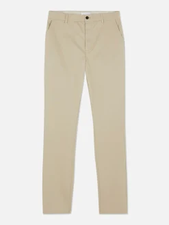 Pantalon|Primark Pantalon Chino Stretch Coupe Slim Grège