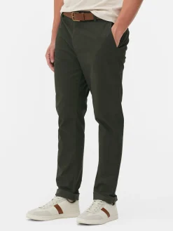 Pantalon|Primark Pantalon Chino Stretch Coupe Slim Kaki