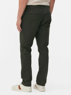 Pantalon|Primark Pantalon Chino Stretch Coupe Slim Kaki