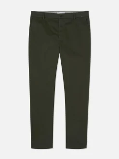 Pantalon|Primark Pantalon Chino Stretch Coupe Slim Kaki