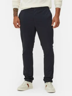 Pantalon|Primark Pantalon Chino Stretch Coupe Slim Bleu marine