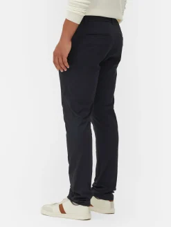 Pantalon|Primark Pantalon Chino Stretch Coupe Slim Bleu marine