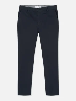 Pantalon|Primark Pantalon Chino Stretch Coupe Slim Bleu marine