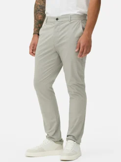 Pantalon|Primark Pantalon Chino Stretch Coupe Slim Gris clair