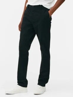 Pantalon|Primark Pantalon Chino Stretch Coupe Slim Noir