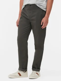 Pantalon|Primark Pantalon Chino Stretch Coupe Droite Anthracite