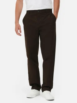 Pantalon|Primark Pantalon Chino Stretch Coupe Droite Marron