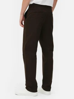 Pantalon|Primark Pantalon Chino Stretch Coupe Droite Marron