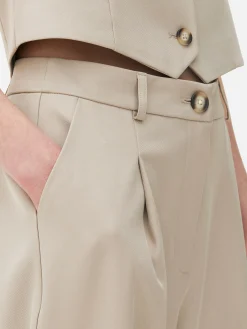 Pantalons Et Leggings|Primark Pantalon Droit Ajusté à Coordonner Grège