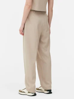 Pantalons Et Leggings|Primark Pantalon Droit Ajusté à Coordonner Grège