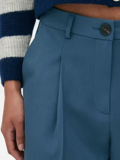 Pantalons Et Leggings|Primark Pantalon Droit Ajusté à Coordonner Bleu foncé