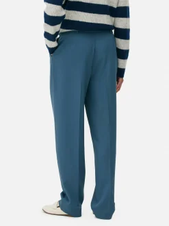 Pantalons Et Leggings|Primark Pantalon Droit Ajusté à Coordonner Bleu foncé