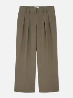 Pantalons Et Leggings|Primark Pantalon Large Plissé Rita Ora Marron