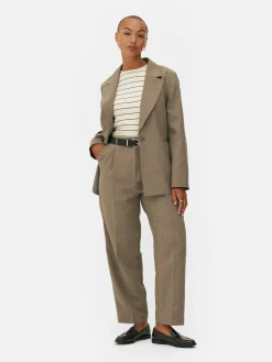 Pantalons Et Leggings|Primark Pantalon Plissé à Ceinture Kaki