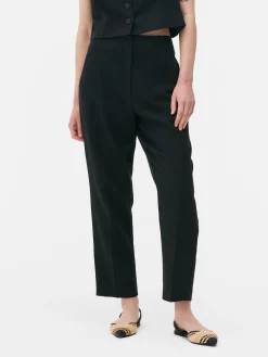 Pantalons Et Leggings|Primark Pantalon Taille Haute Surpiqué Noir