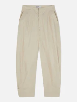 Pantalons Et Leggings|Primark Pantalon Utilitaire Coupe Barrel Rita Ora Grège