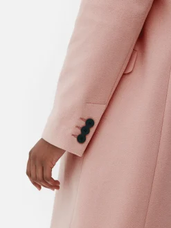 Manteaux Et Vestes|Primark Pardessus à Boutonnage Simple Rose poudré