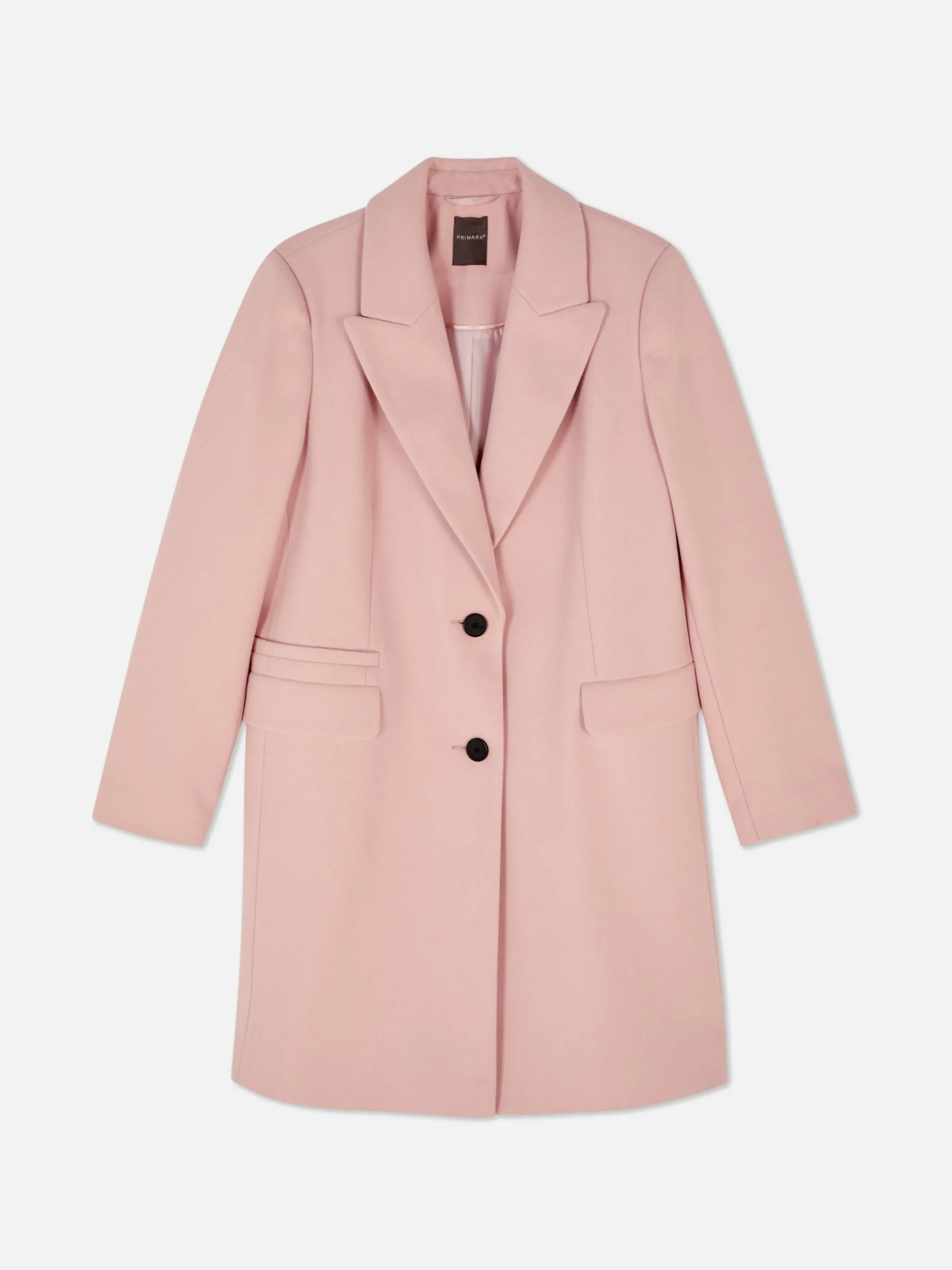 Manteaux Et Vestes|Primark Pardessus à Boutonnage Simple Rose poudré