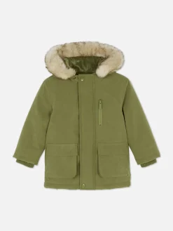 Manteaux Et Vestes|Primark Parka à Capuche En Fausse Fourrure Vert