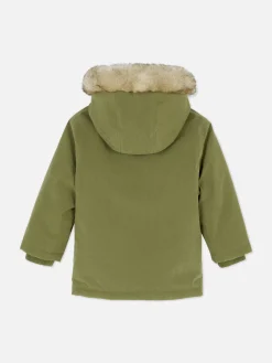 Manteaux Et Vestes|Primark Parka à Capuche En Fausse Fourrure Vert