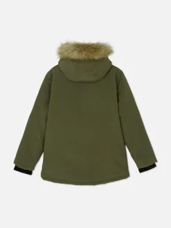 Manteaux Et Vestes|Primark Parka à Capuche En Fausse Fourrure Kaki