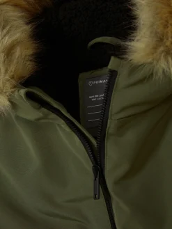 Manteaux Et Vestes|Primark Parka à Capuche En Fausse Fourrure Kaki