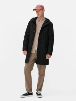 Manteaux Et Vestes|Primark Parka Caoutchoutée à Capuche Noir