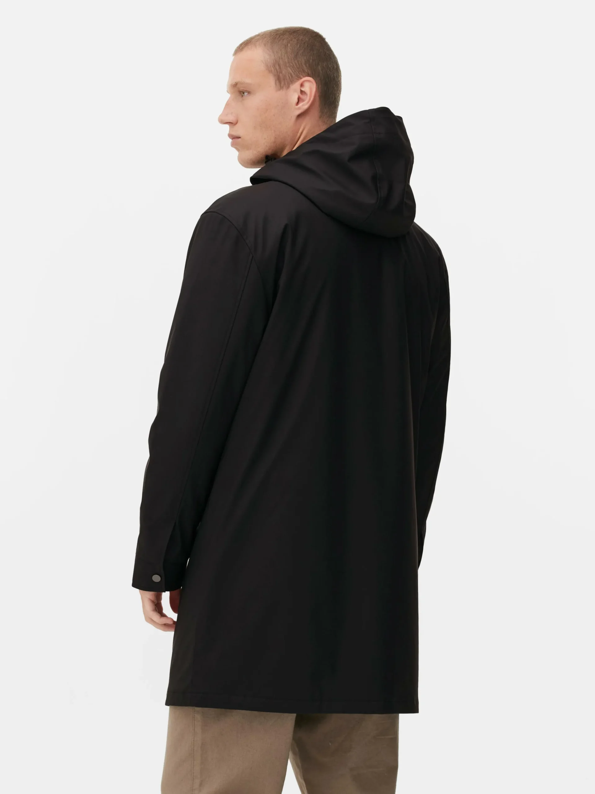 Manteaux Et Vestes|Primark Parka Caoutchoutée à Capuche Noir