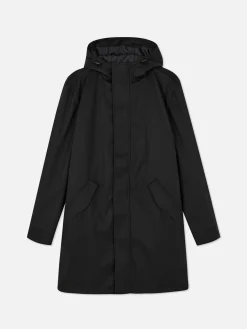 Manteaux Et Vestes|Primark Parka Caoutchoutée à Capuche Noir