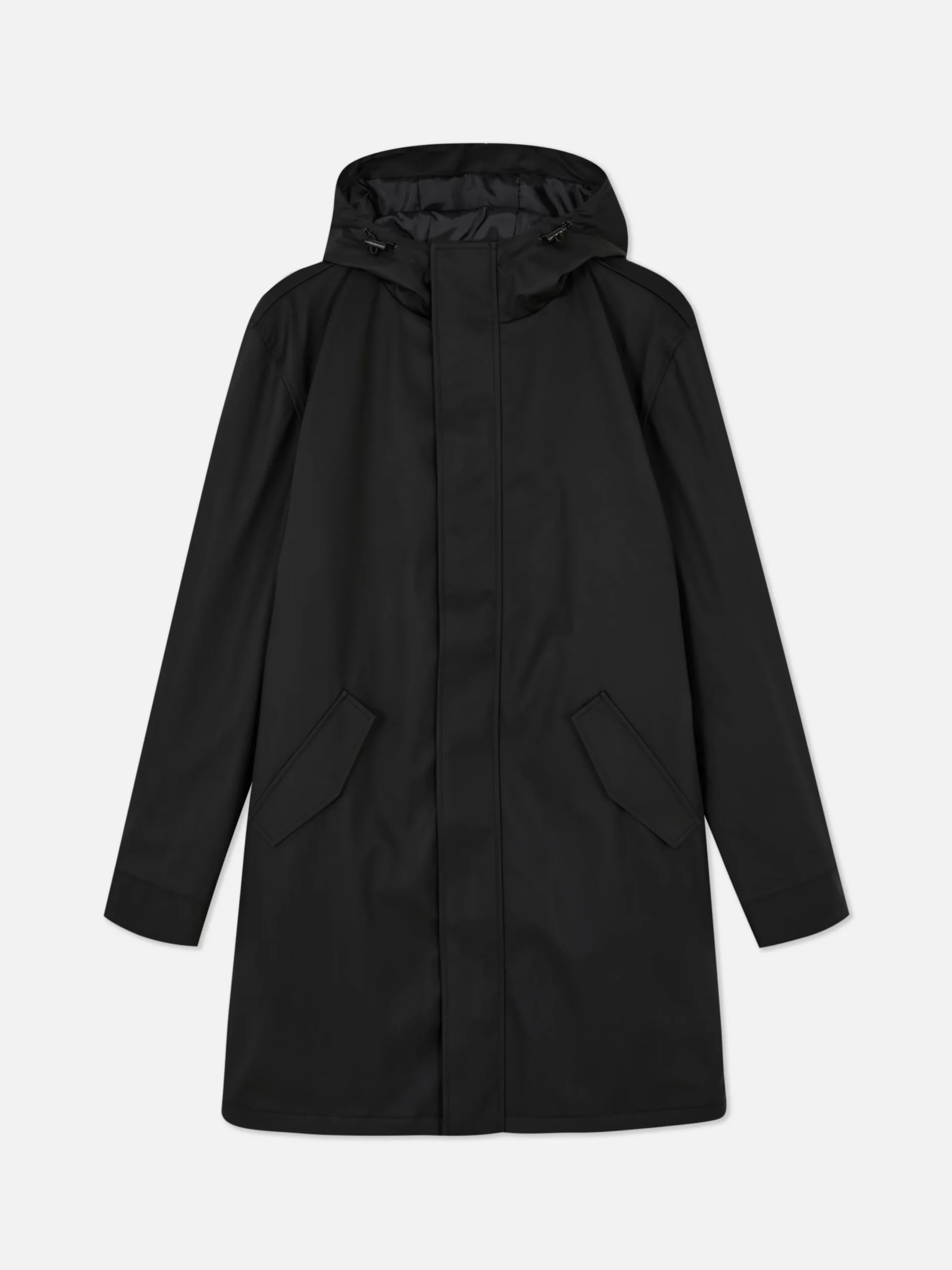 Manteaux Et Vestes|Primark Parka Caoutchoutée à Capuche Noir