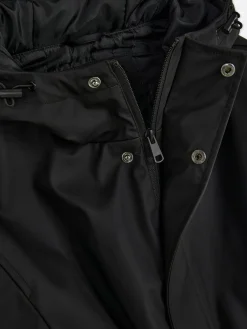 Manteaux Et Vestes|Primark Parka Caoutchoutée à Capuche Noir