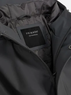 Manteaux Et Vestes|Primark Parka Caoutchoutée à Capuche Gris