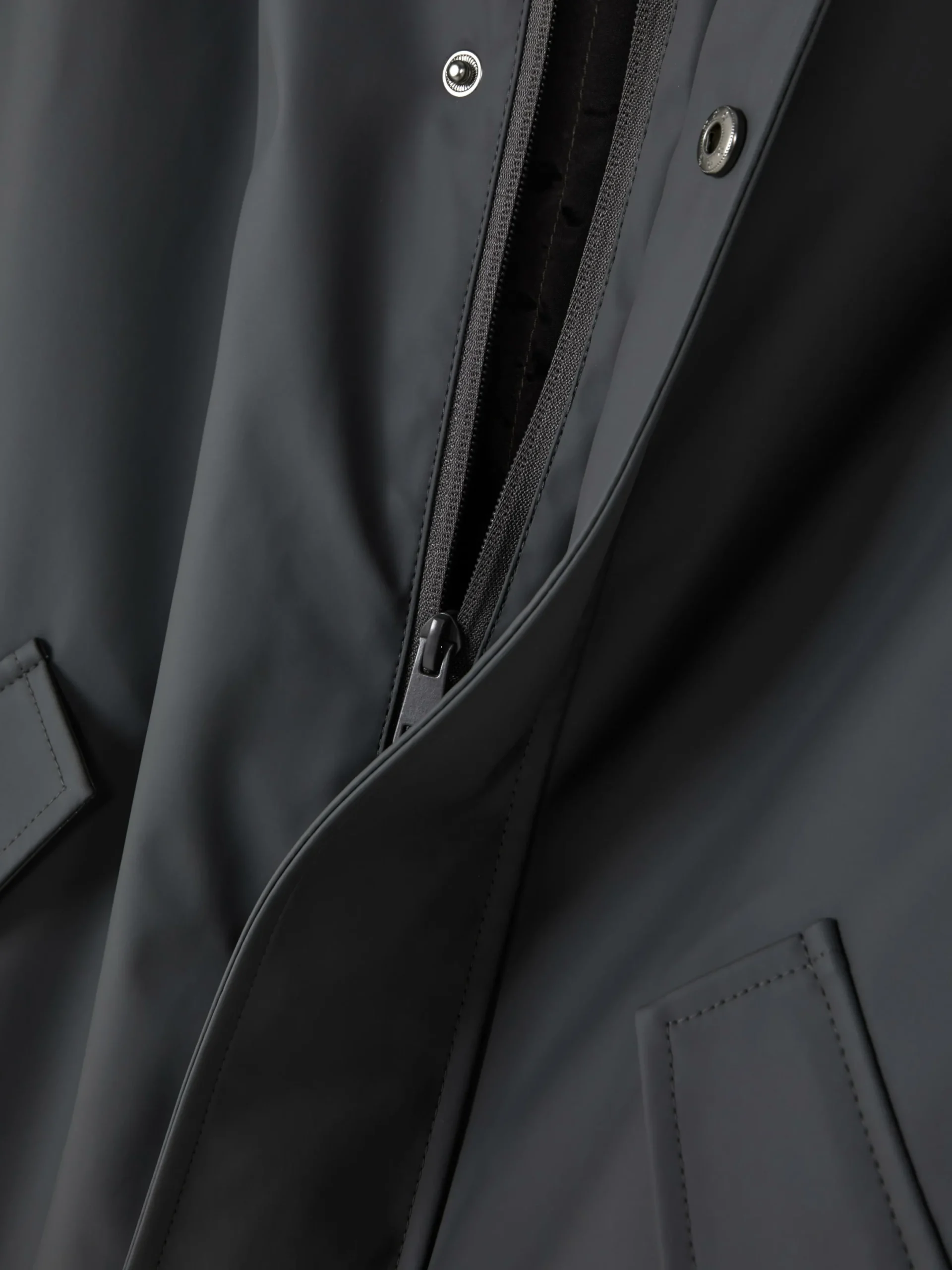 Manteaux Et Vestes|Primark Parka Caoutchoutée à Capuche Gris