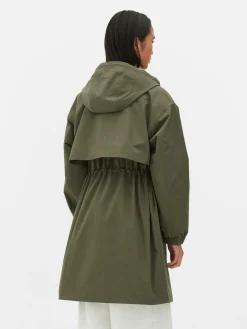 Manteaux Et Vestes|Primark Parka Imperméable à Cordon De Serrage Kaki