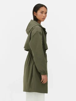 Manteaux Et Vestes|Primark Parka Imperméable à Cordon De Serrage Kaki