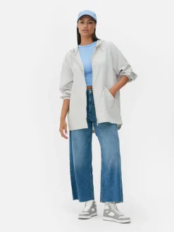 Manteaux Et Vestes|Primark Parka Imperméable Légère à Capuche Gris clair