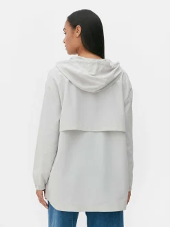 Manteaux Et Vestes|Primark Parka Imperméable Légère à Capuche Gris clair