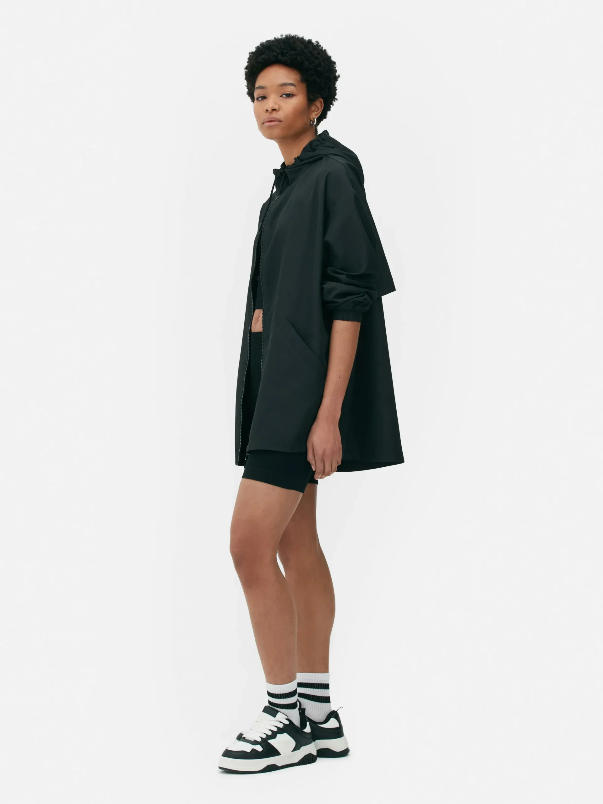 Manteaux Et Vestes|Primark Parka Imperméable Légère à Capuche Noir