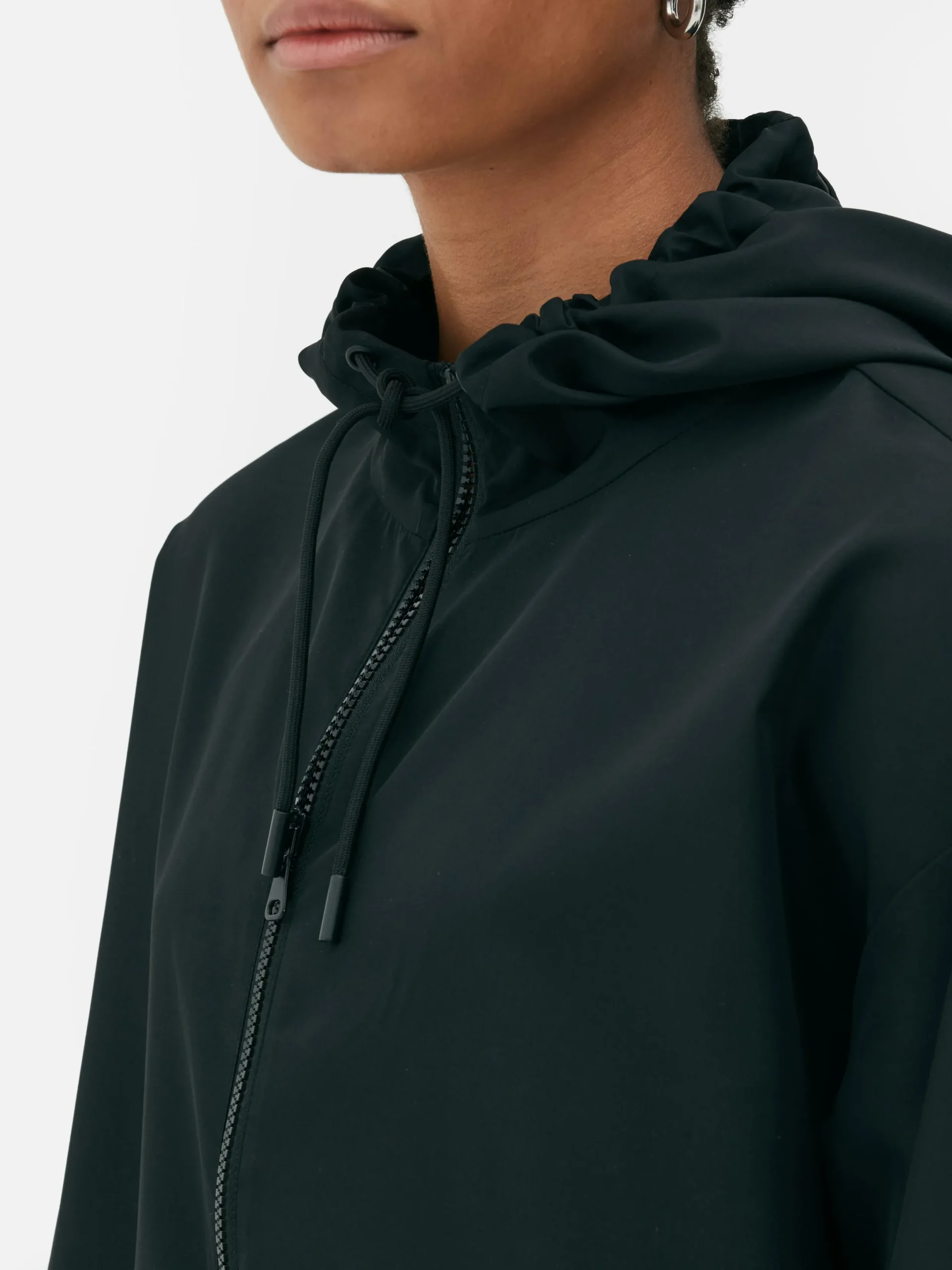 Manteaux Et Vestes|Primark Parka Imperméable Légère à Capuche Noir