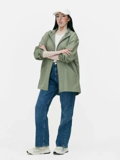 Manteaux Et Vestes|Primark Parka Imperméable Légère à Capuche Vert clair