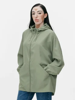 Manteaux Et Vestes|Primark Parka Imperméable Légère à Capuche Vert clair