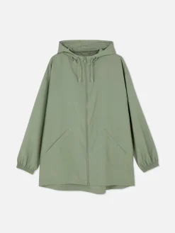Manteaux Et Vestes|Primark Parka Imperméable Légère à Capuche Vert clair