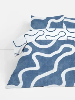 Housses De Couette Et Parures De Lit|Primark Parure De Lit King Size à Motif Ondulé Bleu marine