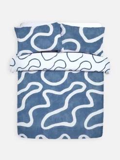 Housses De Couette Et Parures De Lit|Primark Parure De Lit King Size à Motif Ondulé Bleu marine