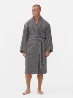 Peignoirs|Primark Peignoir De Spa En Tissu-éponge Coton Anthracite