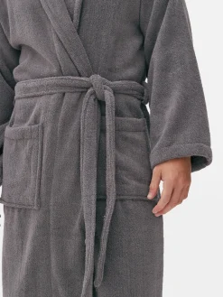 Peignoirs|Primark Peignoir De Spa En Tissu-éponge Coton Anthracite